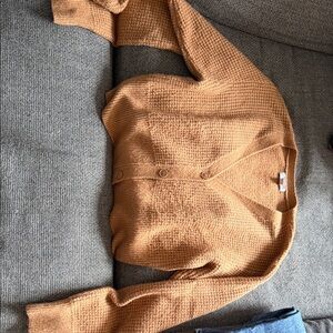 Topshop Camel Cardigan Sweater
